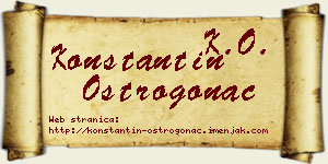 Konstantin Ostrogonac vizit kartica
